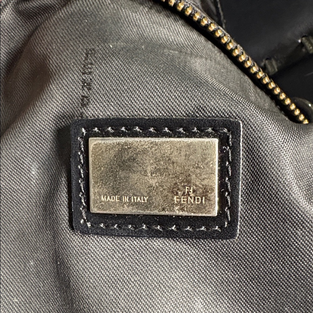 Fendi Black FF Monogram Saddle Bag - Picture 15 of 16